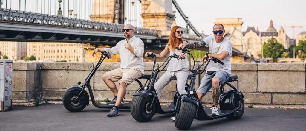 Electric scooters in Budapest