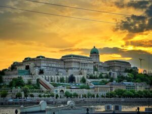 Buda Castle sunset view in Budapest
